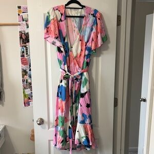 Ava & Viv Multicolor Floral Midi Dress
